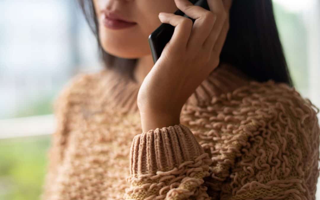 female on phone