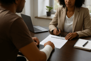 Talking with insurance adjusters