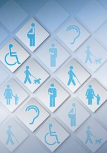 Several accessibility icons.