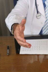 doctor shaking hands