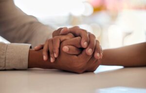 holding hands