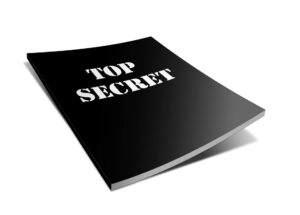 An animation of a top-secret book.