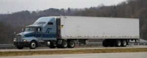 A tractor trailer on Route 11/North Valley Pike.